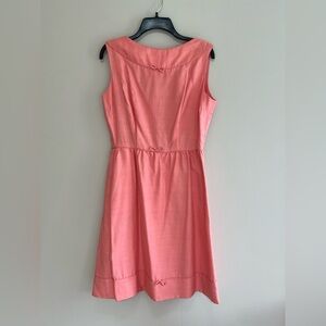 Colony Classics Vintage 100% Raw Silk Pink Coral Sleeveless Cocktail Dress, 10